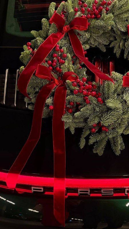 Этот рождественский веноквыбрал эффектно...