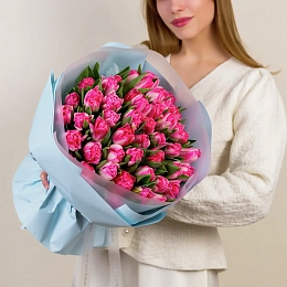 Букет из 49 розовых тюльпанов  №2348