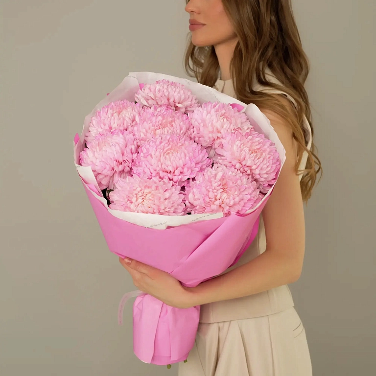 Букет из розовых хризантем №2500
