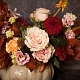Композиция из роз, хризантем и гвоздик в тыкве №1247