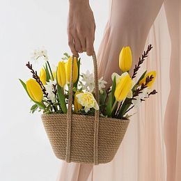 Композиция из нарциссов и тюльпанов №2135