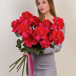 Букет из 11 красных французских роз №2356