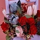 Букет из роз, ранункулюсов и тюльпанов №1415