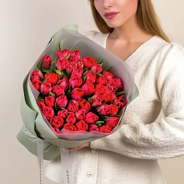 Букет 49 красных тюльпанов №2367