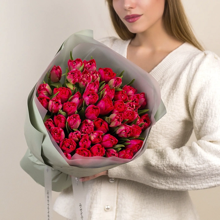 Букет 49 красных тюльпанов №2367