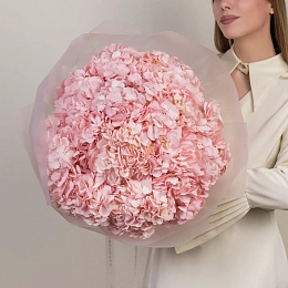 Букет из 15 розовых гортензий №2323