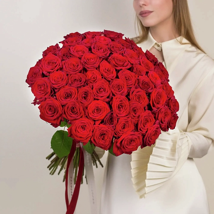 Букет из 55 красной розы №2331