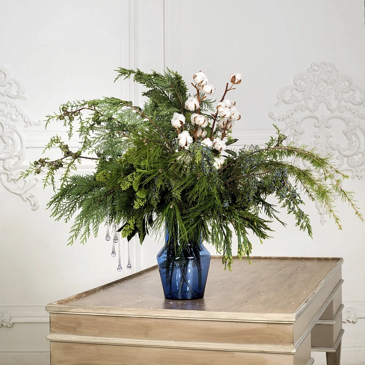 Рождественская композиция зеленая №2306