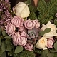Букет из нобилиса, розы, эхеверии  №1335
