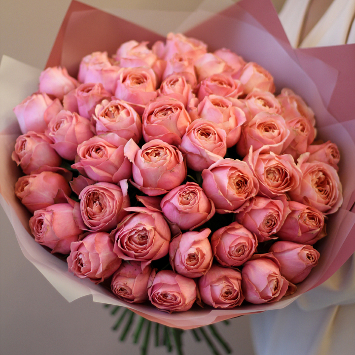 Букет из садовых пионовидных роз Романтик Антик №1458