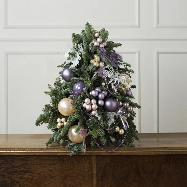 Рождественская композиция, елка лавандовая №2276