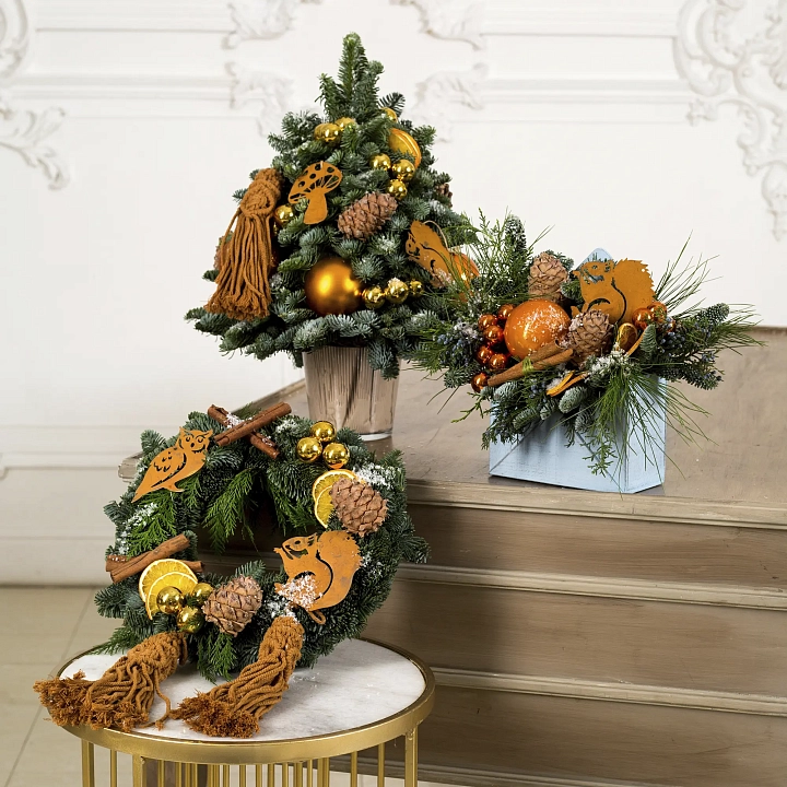 Рождественский бандл золотого цвета №2290