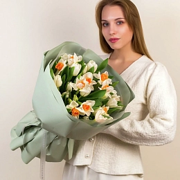Букет из тюльпанов и нарциссов №2368