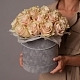 Букет из 25 розовых роз в шляпной коробке №1185