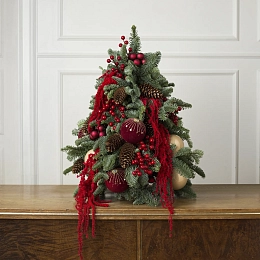 Рождественская композиция, елка красная №2261
