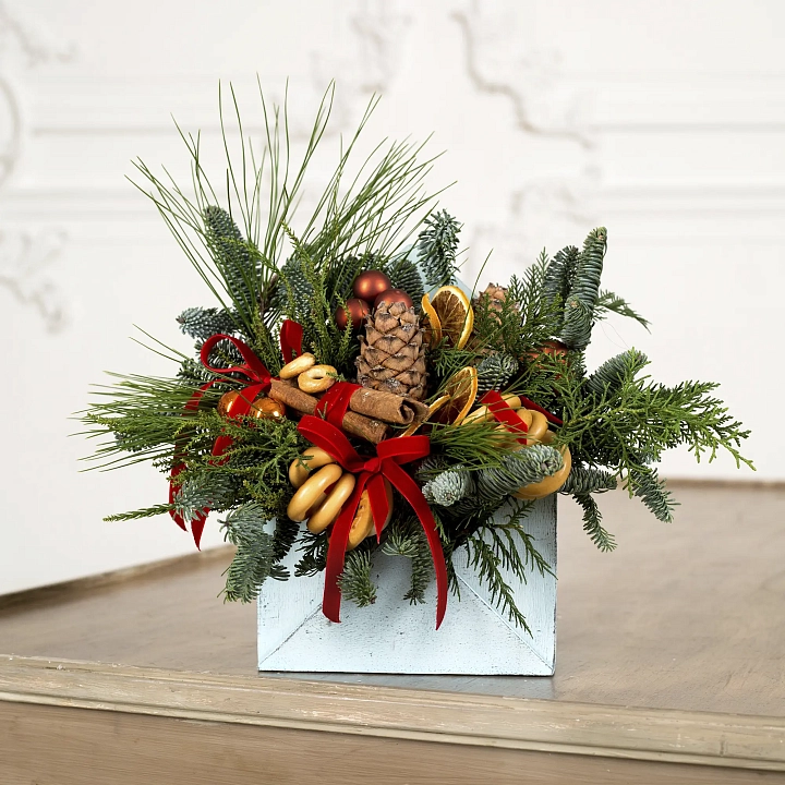 Рождественская композиция с сушками №2292